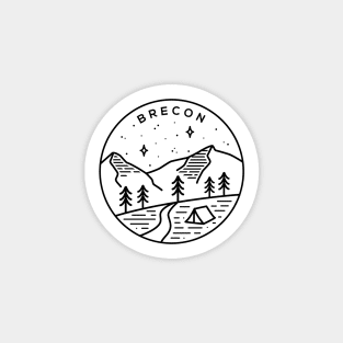 Brecon Beacons National Park Wales Emblem - White Sticker